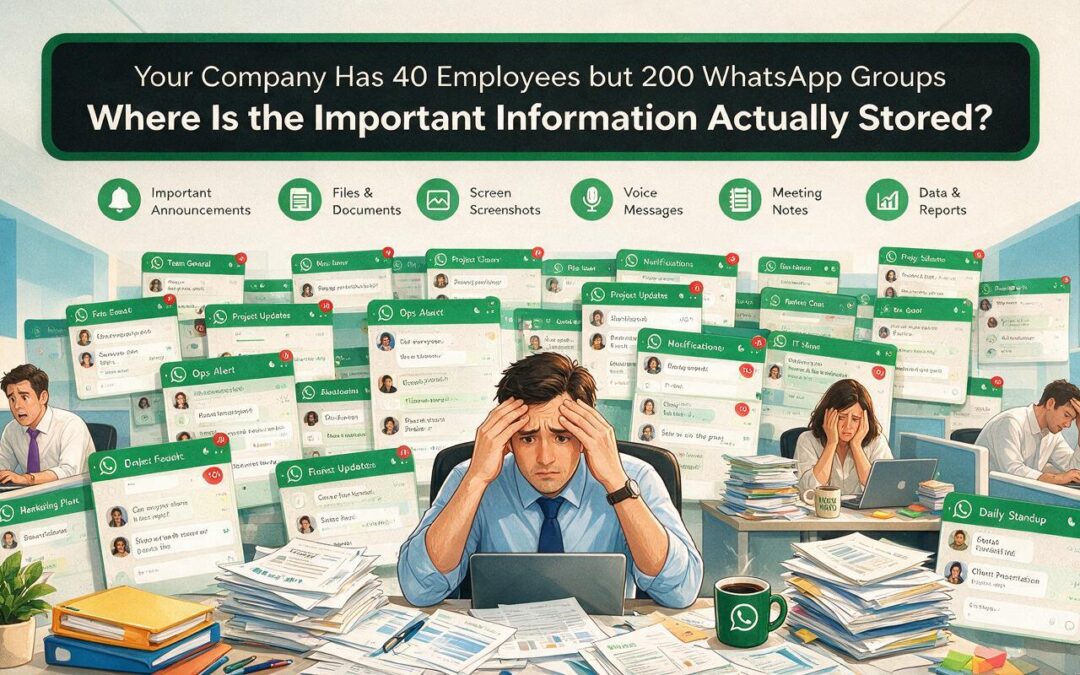 Your Company Has 40 Employees but 200 WhatsApp Groups. Where Is the Important Information Actually Stored?