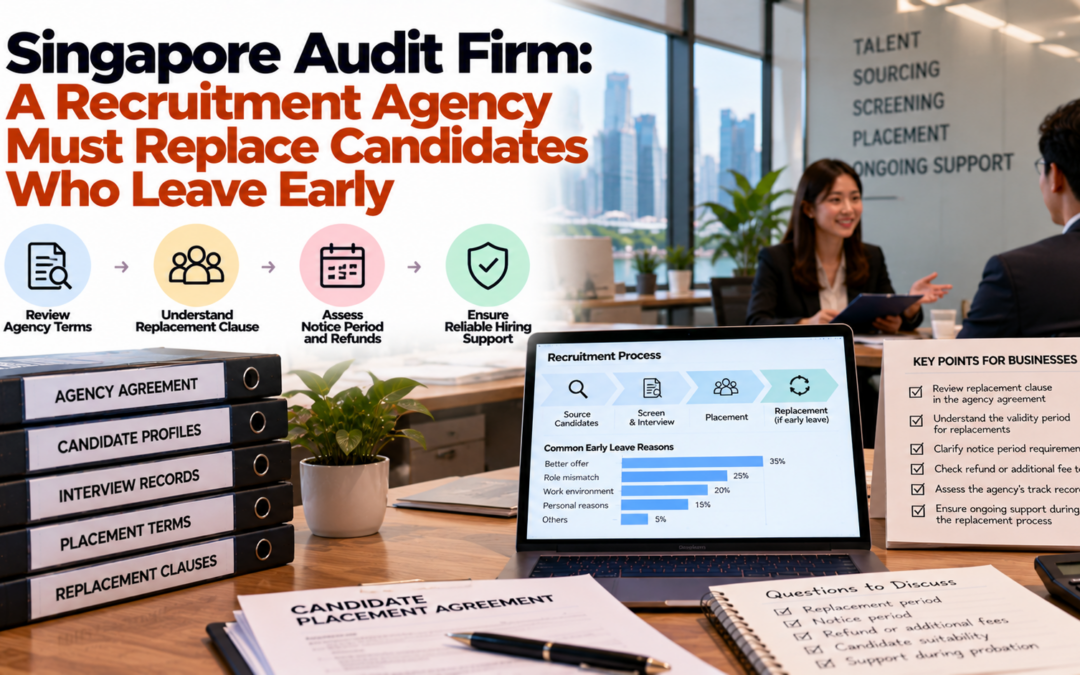 Singapore Audit Firm: A Recruitment Agency Must Replace Candidates Who Leave Early
